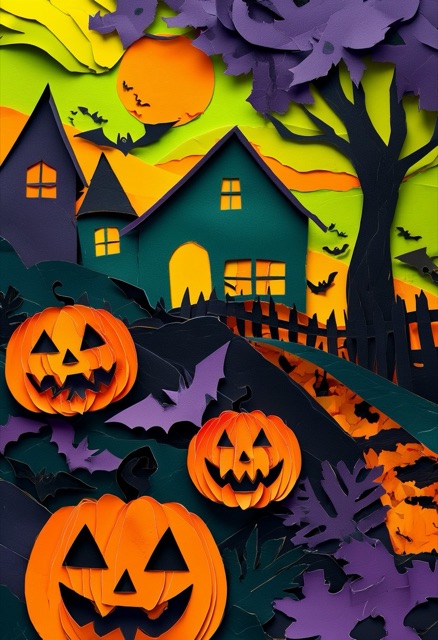 Whimsical Halloween Nightscape