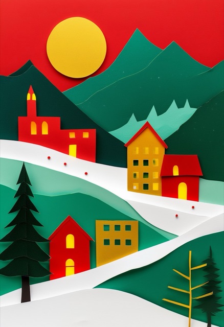 Winter Village Sun