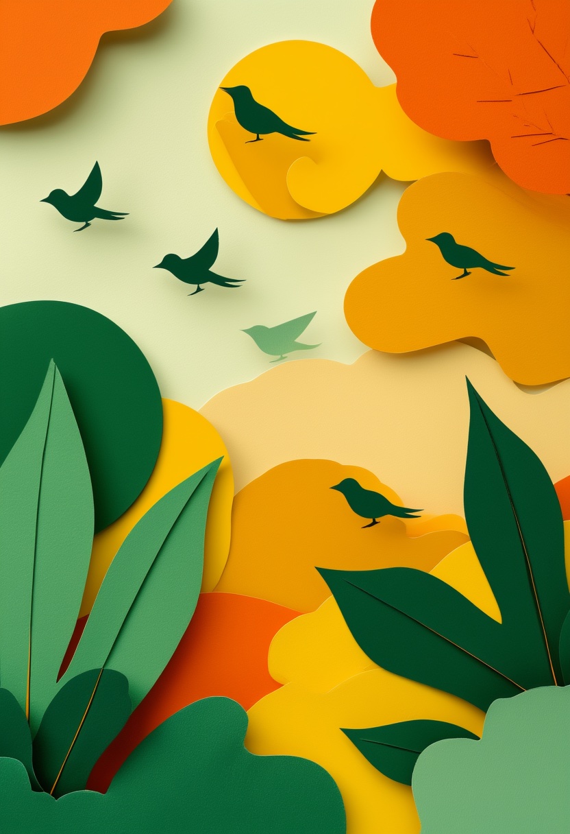 Vibrant Autumn Birds Soar