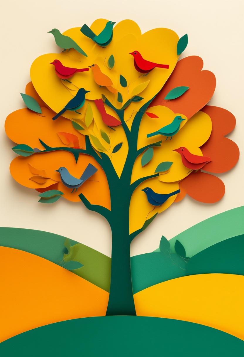 Vibrant Autumn Tree Reunion