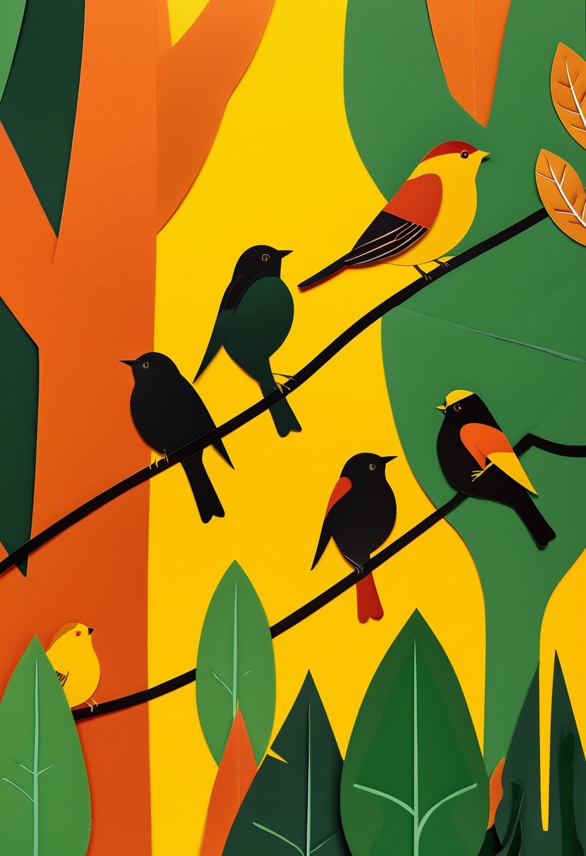 Vibrant Avian Gathering