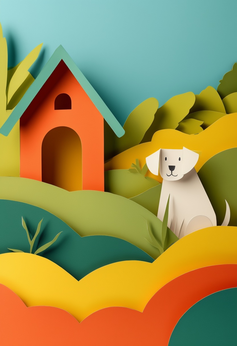 Vibrant Collage Canine Companion