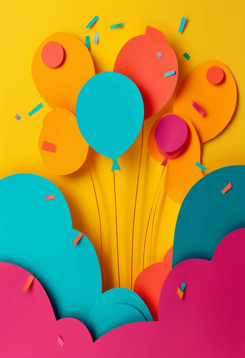 Vibrant Confetti Balloons