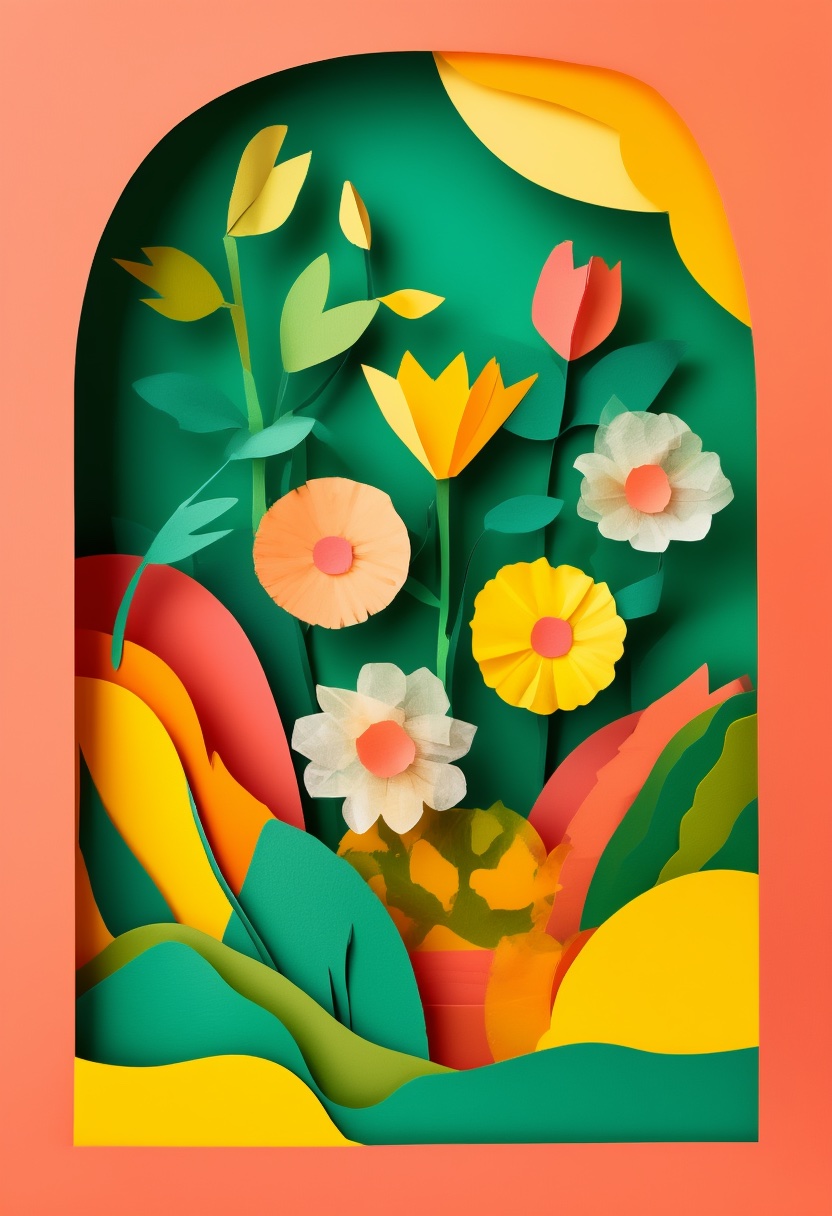 Vibrant Garden Collage Celebration