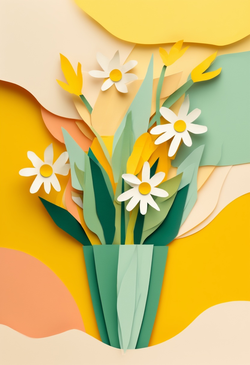 Vibrant Paper Art Bouquet