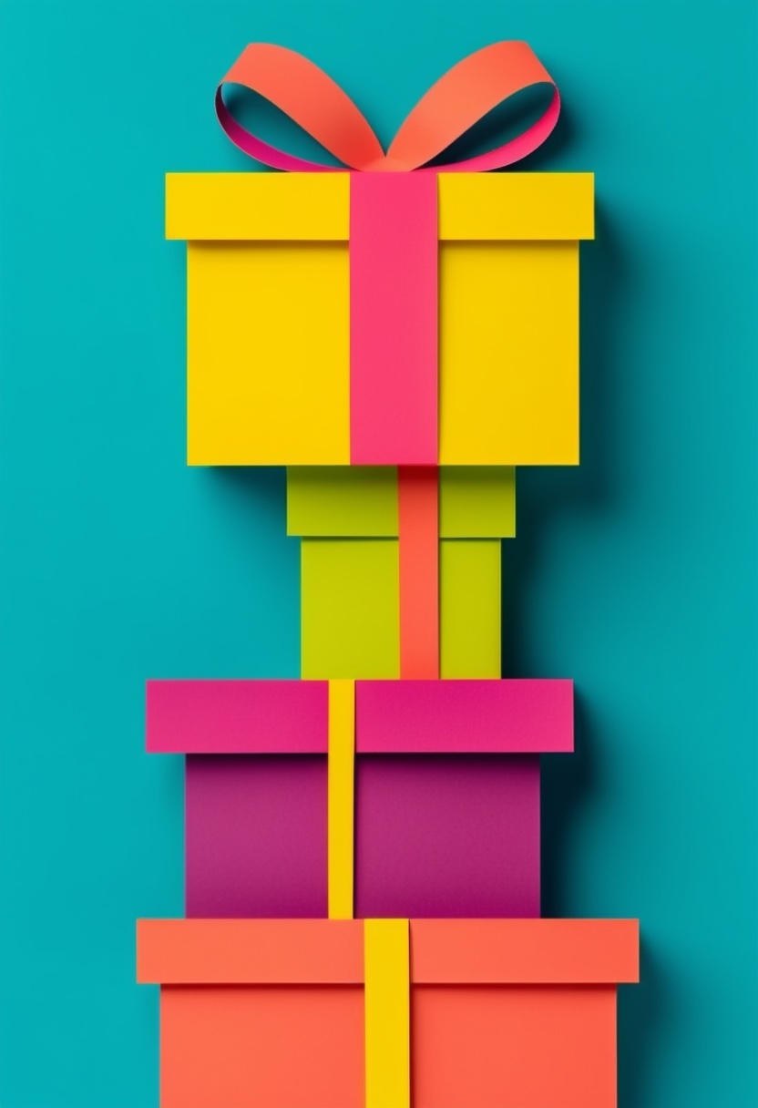 Vibrant Stacked Gifts