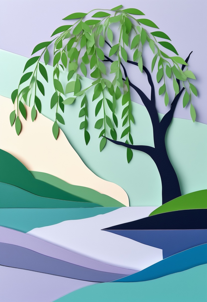 Willow Tree by Stream